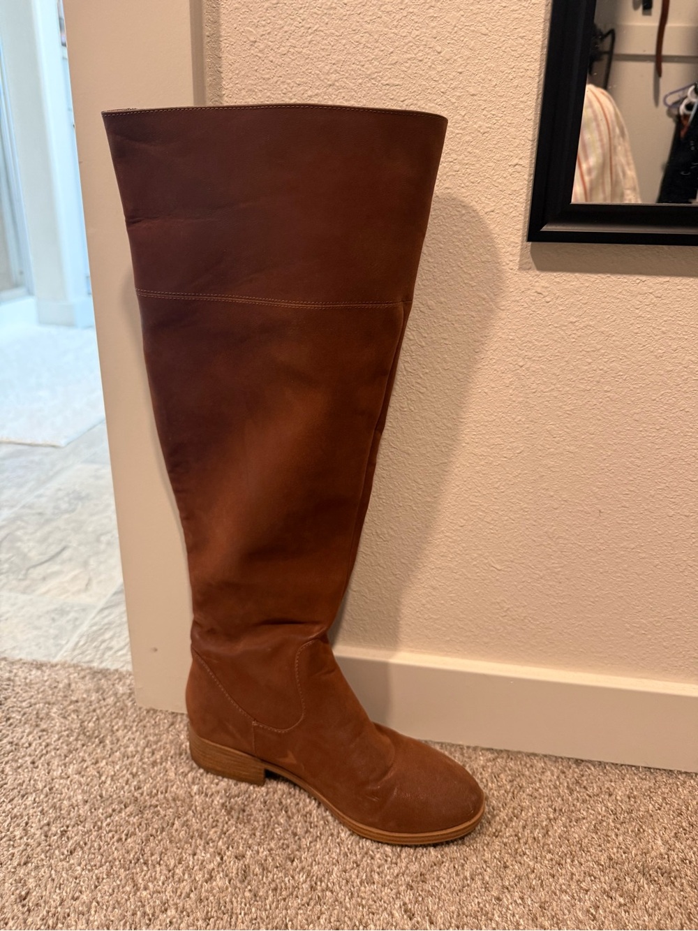 Women's Mia Brand Tall Brown Suede Riding Boot